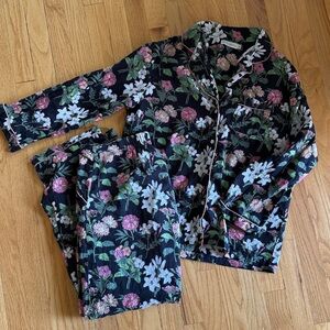 Mahogany Floral Pajama Top